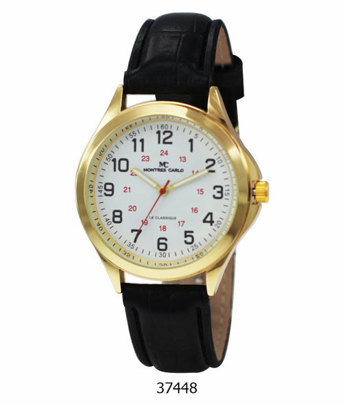 3744 - Vegan Leather Band Watch