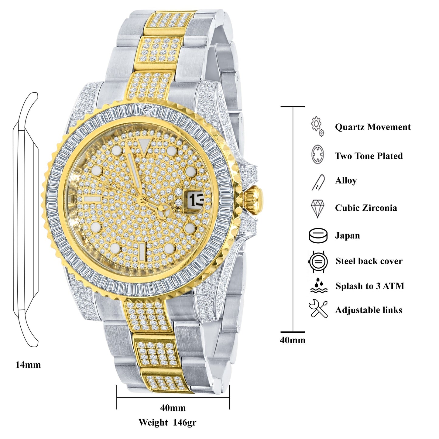 HURRICANE STAINLESS STEEL WATCH | 5303842