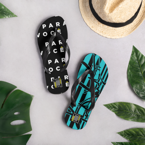 2882Sport™ Black & Cadet Para Você Flip-Flops