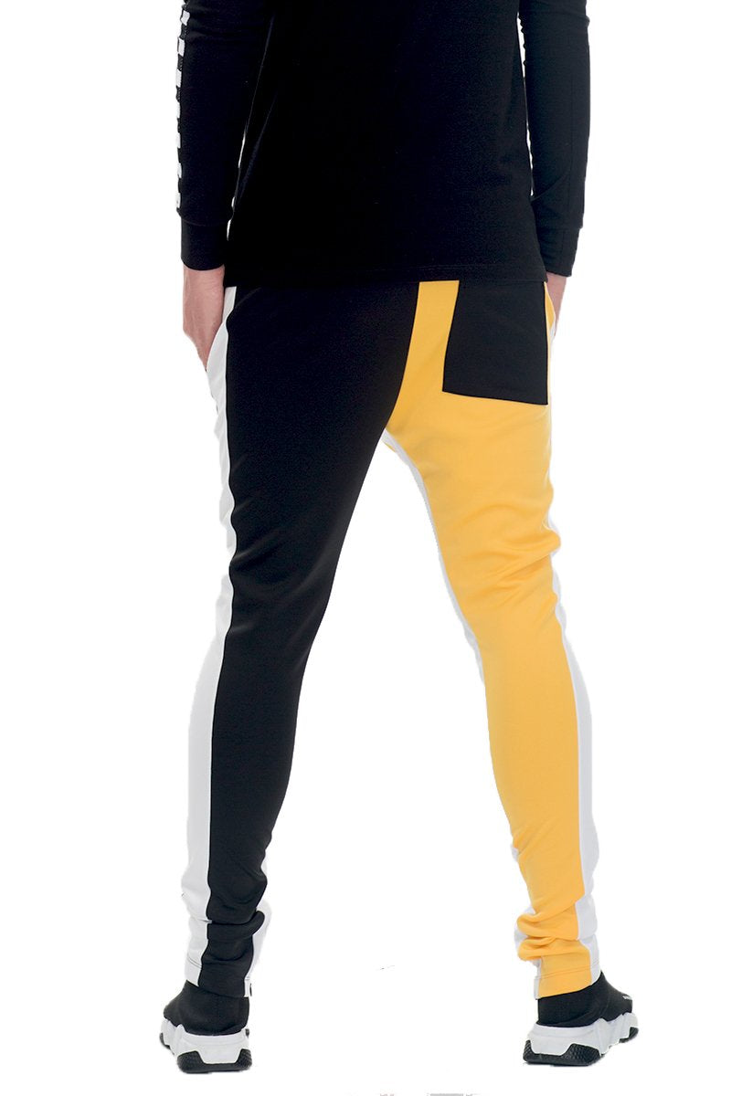 SLICE TRACK PANTS- BK/YELLOW