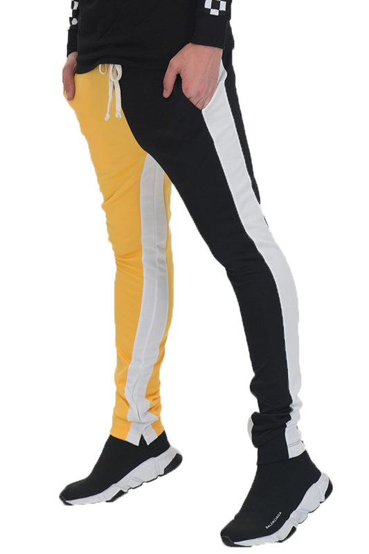 SLICE TRACK PANTS- BK/YELLOW