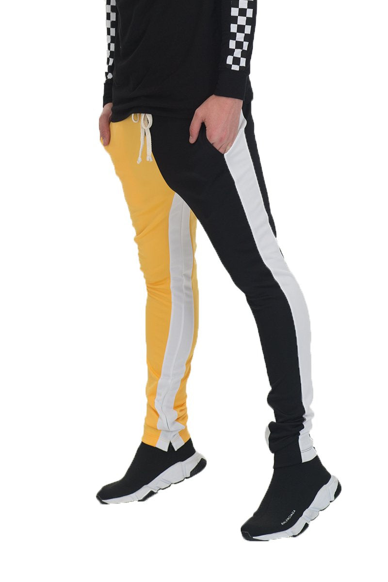 SLICE TRACK PANTS- BK/YELLOW